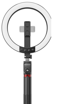 Blavec Lampa pierścieniowa Selfie Aluminium Aura LED RGB Ring P-50 25cm tripod + pilot + 2,3 metra (RLP50-TRB23) czarny (uszkodzone opakowanie)