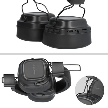 Blavec Słuchawki nauszne Bluetooth BO-11 Bass Admiral (BO11-B) czarne (uszkodzone opakowanie)