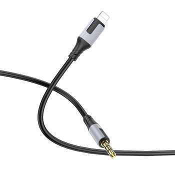 Borofone Kabel AUX BL19 Creator - jack 3,5mm na Lightning - 1 metr czarny (uszkodzone opakowanie)