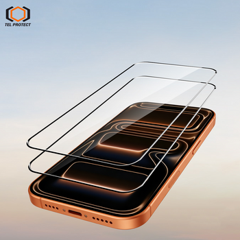 Hartowane szkło Tel Protect Dust-Free Easy Fit Full Glue 6D do Iphone 17 Pro Max/18 Pro Max czarne - 2 sztuki (uszkodzone opakowanie)