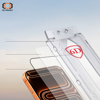 Hartowane szkło Tel Protect Dust-Free Easy Fit Full Glue 6D do Iphone 17 Pro Max/18 Pro Max czarne - 2 sztuki (uszkodzone opakowanie)
