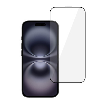Hartowane szkło Tel Protect Full Glue 6D do IPHONE 16 Czarne - PAKIET 10 SZTUK (uszkodzone opakowanie)