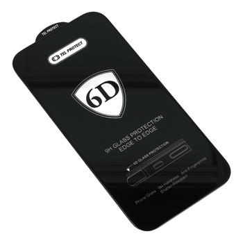 Hartowane szkło Tel Protect Full Glue 6D do IPHONE 16 Czarne - PAKIET 10 SZTUK (uszkodzone opakowanie)