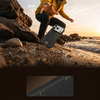 Benks Etui ArmorEdge X1 Air Navigator Kevlar (C.K.FL.AP.SJ.0069) iP18 Pro/17 Pro czarne