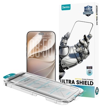Benks Hartowane szkło Ultra Shield HD Glass (C.M.ML.AP.BK.L072) do Iphone 18 Pro/17 Pro czarne