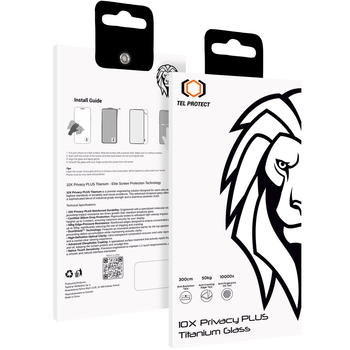 Hartowane szkło Tel Protect 10X Privacy Plus Titanium do Iphone 15