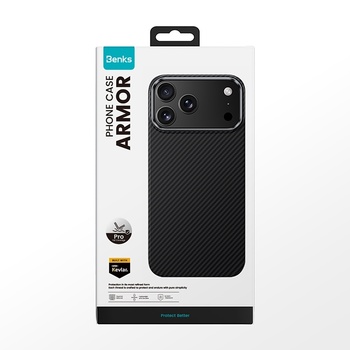 Benks Etui Magnetic Armor Pro Kevlar Metal Frame 600D (C.K.FL.AP.BK.BA72) do Iphone 18 Pro/17 Pro czarny