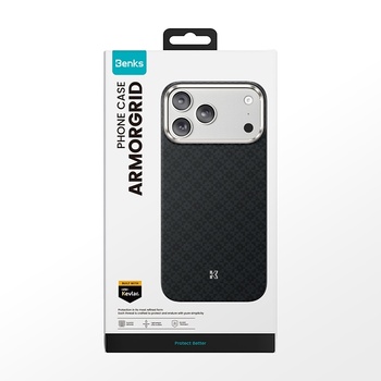 Benks Etui Magnetic Armor Air Armor Grid Kevlar Metal Frame 600D (C.K.FL.AP.BK.0073) do Iphone 18 Pro Max/17 Pro Max czarny