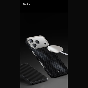 Benks Etui Magnetic Armor Air Armor Grid Kevlar Metal Frame 600D (C.K.FL.AP.BK.0072) do Iphone 18 Pro/17 Pro czarny