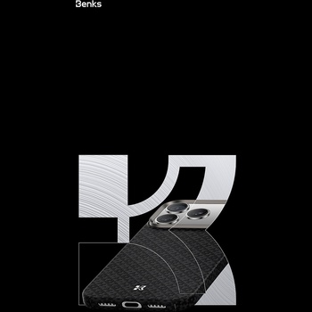 Benks Etui Magnetic Armor Air Armor Grid Kevlar Metal Frame 600D (C.K.FL.AP.BK.0072) do Iphone 18 Pro/17 Pro czarny