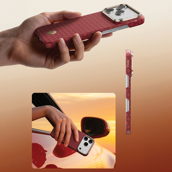 Benks Etui Magnetic Armor Air Armor Grid Kevlar Metal Frame 600D (C.K.FL.AP.RD.0072) do Iphone 18 Pro/17 Pro czerwony