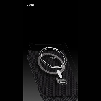 Benks Etui Magnetic Armor Pro Armor Grid Kevlar Metal Frame 600D (C.K.FL.AP.BK.B073) do Iphone 18 Pro Max/17 Pro Max czarny (Camera Control Button)