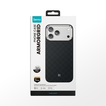 Benks Etui Magnetic Armor Pro Armor Grid Kevlar Metal Frame 600D (C.K.FL.AP.BK.B073) do Iphone 18 Pro Max/17 Pro Max czarny (Camera Control Button)
