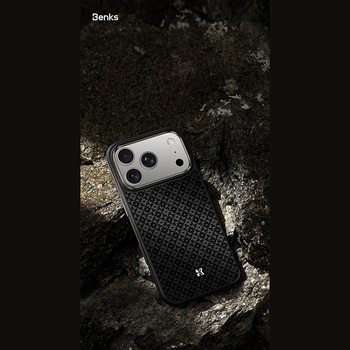 Benks Etui Magnetic Armor Pro Armor Grid Kevlar Metal Frame 600D (C.K.FL.AP.BK.B072) do Iphone 18 Pro/17 Pro czarny (Camera Control Button)