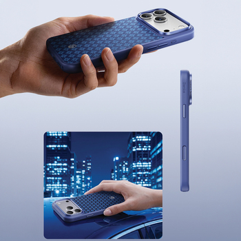 Benks Etui Magnetic Armor Pro Armor Grid Kevlar Metal Frame 600D (C.K.FL.AP.BE.B073) do Iphone 18 Pro Max/17 Pro Max niebieski