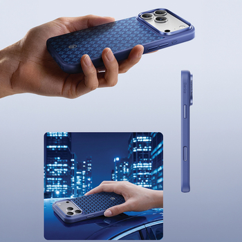Benks Etui Magnetic Armor Pro Armor Grid Kevlar Metal Frame 600D (C.K.FL.AP.BE.B072) do Iphone 18 Pro/17 Pro niebieski