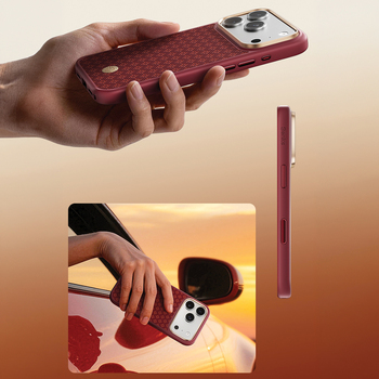 Benks Etui Magnetic Armor Pro Armor Grid Kevlar Metal Frame 600D (C.K.FL.AP.RD.B073) do Iphone 18 Pro Max/17 Pro Max czerwony (Camera Control Button)
