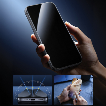Benks Hartowane szkło Glass Warrior Privacy (C.M.MZ.AP.BK.F072) do Iphone 18 Pro czarne