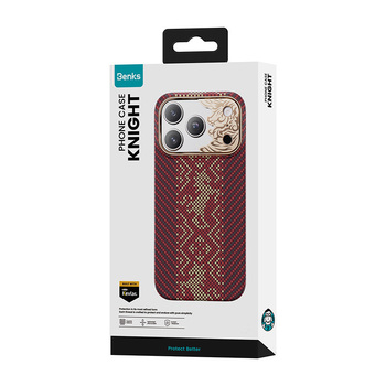 Benks Etui Magnetic Armor Air Knight Kevlar Metal Frame (C.K.FL.AP.GD.J073) do Iphone 18 Pro Max/17 Pro Max czerwony