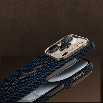 Benks Etui Magnetic Armor Air Knight Kevlar Metal Frame (C.K.FL.AP.GD.C073) do Iphone 18 Pro Max/17 Pro Max niebieski