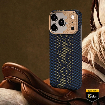 Benks Etui Magnetic Armor Air Knight Kevlar Metal Frame (C.K.FL.AP.GD.C073) do Iphone 18 Pro Max/17 Pro Max niebieski