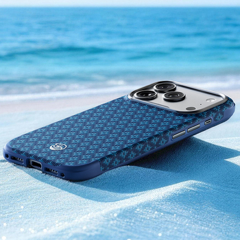 Benks Etui Magnetic Armor Grid Edge X9 Kevlar Metal Frame (C.K.FL.AP.BE.X073) do Iphone 18 Pro Max/17 Pro Max niebieski