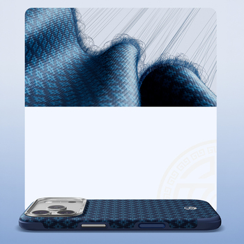 Benks Etui Magnetic Armor Grid Edge X9 Kevlar Metal Frame (C.K.FL.AP.BE.X073) do Iphone 18 Pro Max/17 Pro Max niebieski