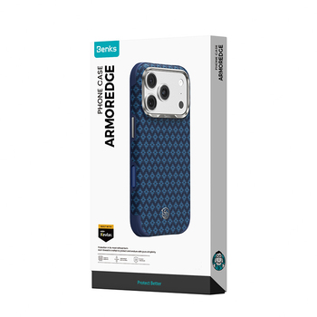 Benks Etui Magnetic Armor Grid Edge X9 Kevlar Metal Frame (C.K.FL.AP.BE.X073) do Iphone 18 Pro Max/17 Pro Max niebieski