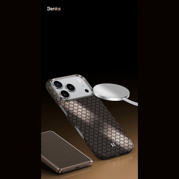 Benks Magnetic Armor Air Armor Grid Kevlar Case Metal Frame 600D (C.K.FL.AP.BE.0069) for Iphone 17 Pro blue