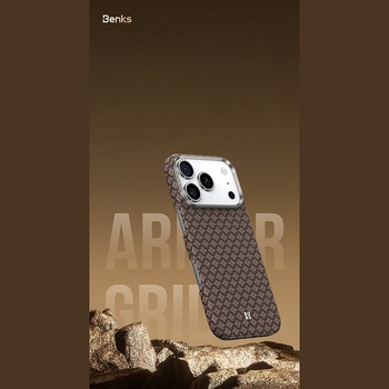 Benks Magnetic Armor Air Armor Grid Kevlar Case Metal Frame 600D (C.K.FL.AP.BE.0069) for Iphone 17 Pro blue