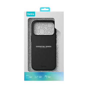 Benks Case Magnetic Vita Pro Silicone Vegan Leather (C.K.QY.AP.BK.0072) for Iphone 18 Pro/17 Pro black