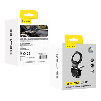 Blavec Uchwyt Samochodowy BH-26 Clip magnetyczny uniwersalny (BH26-MUB) czarny