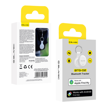 Blavec Lokalizator GPS Tag BTG-02 - Bluetooth Tracker Dual Apple & Android + etui brelok (BTBTG02-KW) biały