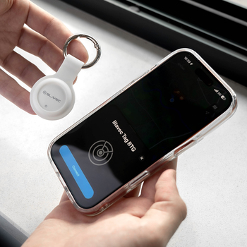 Blavec Lokalizator GPS Tag BTG-02 - Bluetooth Tracker Dual Apple & Android + etui brelok (BTBTG02-KW) biały