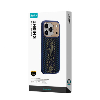 Benks Etui Magnetic Armor Pro Knight Kevlar Metal Frame (C.K.FL.AP.GD.BC73) do Iphone 18 Pro Max/17 Pro Max niebieski (Camera Control Button)