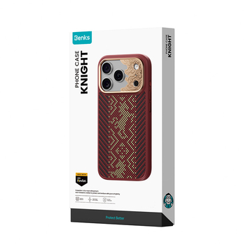 Benks Etui Magnetic Armor Pro Knight Kevlar Metal Frame (C.K.FL.AP.GD.BA73) do Iphone 18 Pro Max/17 Pro Max czerwony (Camera Control Button)