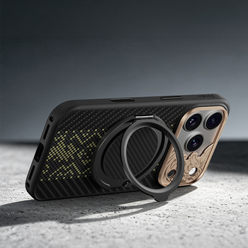 Benks Etui Magnetic Armor Pro Knight Kevlar Metal Frame (C.K.FL.AP.GD.B073) do Iphone 18 Pro Max/17 Pro Max czarny (Camera Control Button)