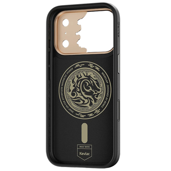 Benks Etui Magnetic Armor Pro Knight Kevlar Metal Frame (C.K.FL.AP.GD.B072) do Iphone 18 Pro/17 Pro czarny (Camera Control Button)