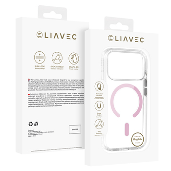 Liavec Pure Case with camera control button do Iphone 18 Pro/17 Pro różowy