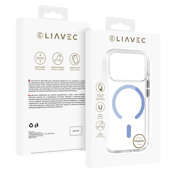 Liavec Pure Case with camera control button do Iphone 18 Pro/17 Pro jasnoniebieski