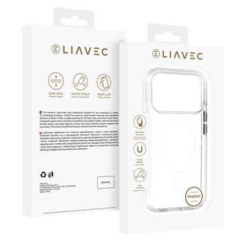 Liavec Pure Case with camera control button do Iphone 18 Pro Max/17 Pro Max biały
