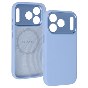 Liavec Silk Shield Case with Metal Camera Frame do Iphone 18 Pro Max/17 Pro Max jasnoniebieski