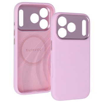 Liavec Silk Shield Case with Metal Camera Frame do Iphone 18 Pro Max/17 Pro Max różowy