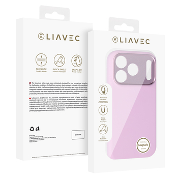 Liavec Silk Shield Case with Metal Camera Frame do Iphone 18 Pro Max/17 Pro Max różowy