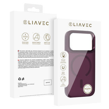 Liavec Cloudy Case with Metal Camera Frame do Iphone 18 Pro Max/17 Pro Max fioletowy (Camera Control Button)