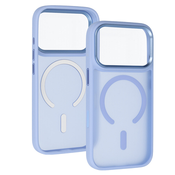 Liavec Cloudy Case with Metal Camera Frame do Iphone 18 Pro Max/17 Pro Max jasnoniebieski (Camera Control Button)