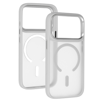 Liavec Cloudy Case with Metal Camera Frame do Iphone 18 Pro Max/17 Pro Max szary (Camera Control Button)