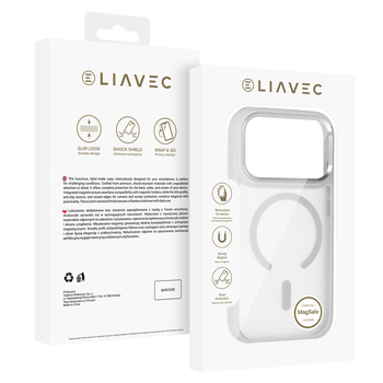 Liavec Cloudy Case with Metal Camera Frame do Iphone 18 Pro Max/17 Pro Max szary (Camera Control Button)