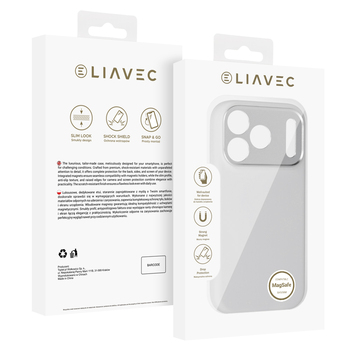 Liavec Silk Shield Case with Metal Camera Frame do Iphone 18 Pro Max/17 Pro Max szary