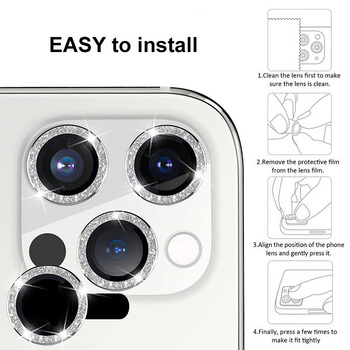 Hartowane szkło HARD DIAMOND na aparat (LENS) do Iphone 18 Pro/18 Pro Max jasnoniebieskie (obiektyw 3 sztuki)